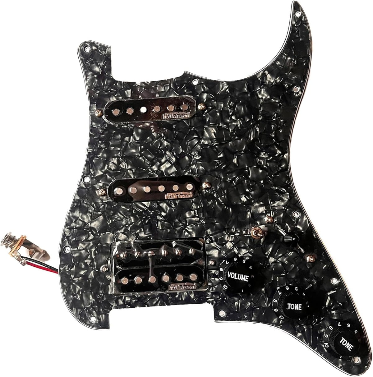 SSH Prewired Guitar Strat Pickguard Set Ainico 5 Humbucker Pickups Coil Splitting Switch Multi Switch Harnesses ,For Fender ST Electric Guitar Part Replacement