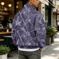 thumbnail image 7 of Havenx Men's Flannel 1/4 Zip Pullover Sweatshirt Long Sleeve Collared Pullover Sweater Mock Neck Camouflage Print Sweatshirt Soft 2026 Fall Winter Outdoor Active Casual Sweater Tops,Purple L, 7 of 7