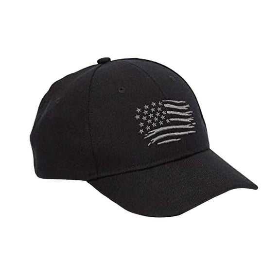 Embroidered American Flag Baseball Cap for Men and Women, Patriotic Adjustable Dad Hat, Unisex Vintage Cotton Casual Outdoor Sports Cap,Black