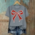 thumbnail image 4 of Erwazi Valentines T-Shirts for Womens Love Bow Heart Printed Casual Crew Neck Short Sleeve Tees Tees Tops Valentine Gifts Clothes, 4 of 6