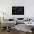 thumbnail image 2 of ARTCANVAS Black Colorful World Map Canvas Art Print - Size: 40" x 26" (0.75" Deep), 2 of 9