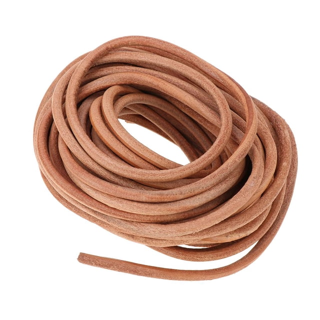 Cordón marrón Cordón de la joyería 1 Metros para Joyas, Cordón de material cuero para Manualidades (5 Mm, 6 Mm, 8 Mm de Diámetro) - 6mm 6mm Magideal Cordón marrón Cordón de la joyería