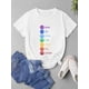 thumbnail image 1 of Women's Yoga & Casual T-Shirt with Floral Chakra Graphic Print & Know/See/Speak/Love/Strive/Feel Affirmations - Breathable Round Neck Short Sleeve Top for Spring/Summer, Machine Washable, 1 of 6
