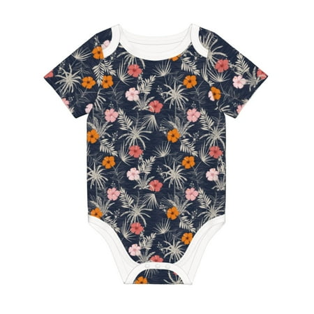 

Coaee Hawaiian Style for Soft Cotton Baby Short-Sleeve Bodysuit Baby Girls Boys Bodysuit Romper