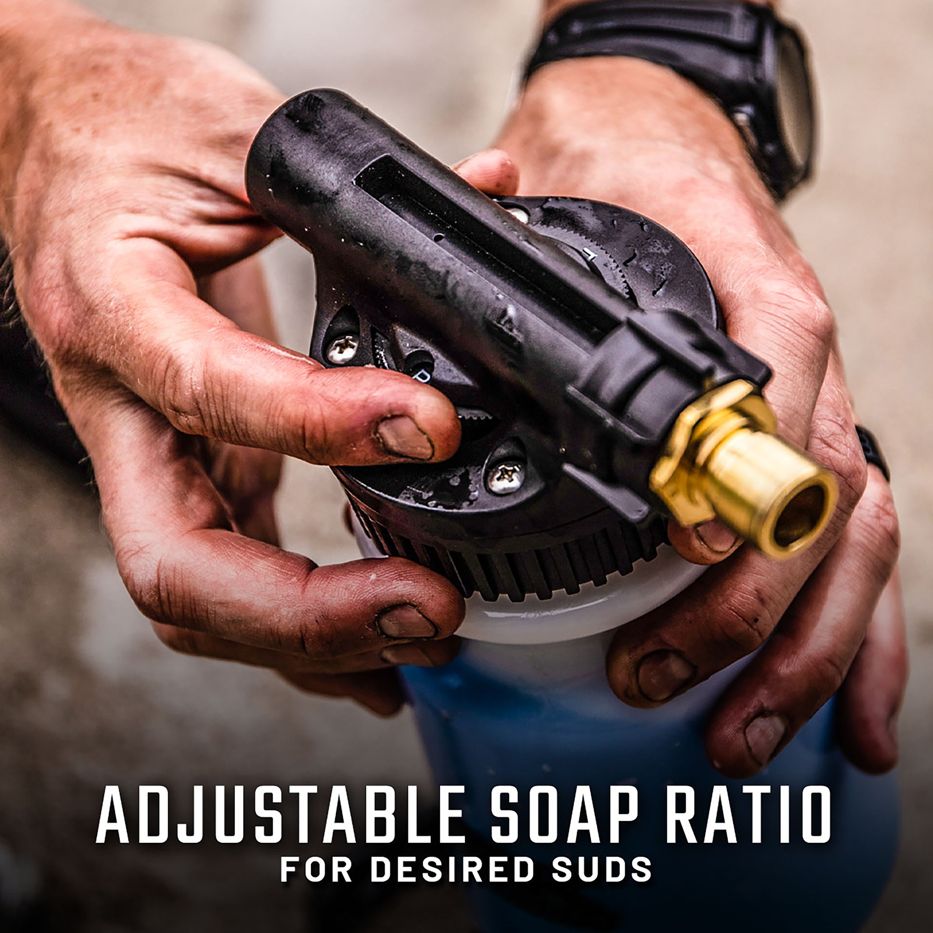 Slick Products SP5004 Garden Hose Foam Blaster | For Cars, Trucks, Dirt Bike, ATV, UTV, Boat, Bicycle, and More | Adjustable Dial | Instant Foam Wash