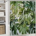 thumbnail image 6 of Orinice Tropical Green Plant Shower Curtain Get Naked Monstera Watercolor Botanical Banana Palm Leaf Summer Rainforest Jungle Green Leaves Nature Polyester Fabric Curtains Bathroom Set Hooks  60x72, 6 of 7