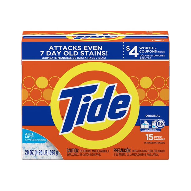 Tide Original Detergent powder box 20.99 oz 15 loads