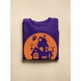 thumbnail image 3 of Happy Halloween. Spooky House Sweatshirt Men -Image by Shutterstock, Male Medium, 3 of 4