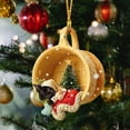 thumbnail image 4 of Adorno colgante de perro de Navidad/Ornamento colgante interior del coche/Ornamento de de Navidad/Ornamento colgante de acrílico, vacaciones Estilo A, 4 of 8