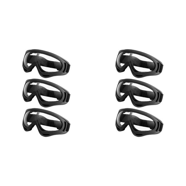 YWIYIUD 6PCS Clear ProtectiveGoggles Motorcycle Goggles Lightweight and Comfortable Goggles with A Lightweight Frame and Adjustable Strap for Skiing Hiking and Other Outdoor Activities