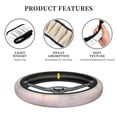 thumbnail image 4 of Rateoe Glitter Light Pearl Pattern Elastic Stretch Steering Wheel Cover, Universal 15 inch, Microfiber Breathable , Anti-Slip, Odorless, Easy Carry, 4 of 6