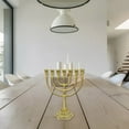 thumbnail image 6 of Hanukkah Candle Stand Jewish Menorah Festive Candle Holder 7 Branch Candle Stand Home Table Centerpiece Decor, 6 of 9