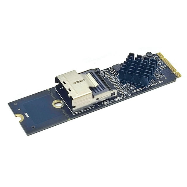 Yinanstore M.2 NVMe to Mini SAS 36 Pin SFF-8087 3.0 Expansion Card Controller Adapter Card Low Latency 4x 3.0 Interfaces 6Gbps no Cable