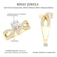 thumbnail image 5 of Rosec Jewels Lab Grown Diamond Designer Engagement Ring, EF-VS Quality - Ready To Gift, 18K Yellow Gold, US 12.00, 5 of 8