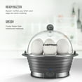 thumbnail image 5 of Chefman Electric Rapid Egg Cooker, Holds 6 Eggs, Poaching & Omelet Tray - Grey, New, 5 of 8