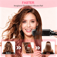 thumbnail image 3 of Hair Straightener Brush, Anti-Scald Ceramic Straightening Brush with 4 Temp & 35s Fast Heating, Anti-Tangle Hot Comb for Woman, Negatice Ion, Black, 3 of 8