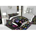 thumbnail image 5 of Alphabet Twin Comforter Set ,Cartoon English Alphabet Bedding Set ,Rainbow 26 Letters Duvet Set,Zebra Animal Alphabet Down Comforter Room Decor,Black, 5 of 6