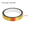 thumbnail image 2 of Uxcell Gold Tone Metalized Tape 20mm x 50m/164ft Decor Tape for Graphic Arts,Boat Trim, 2 of 4