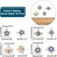 thumbnail image 2 of 40Pcs 4Style Evil Eye Alloy Enamel Pendants Evil Eye Rhinestone Charms 14.5~19x15~21.5mm Evil Eye Pendants Bulk for DIY Bracelet Necklace Jewerly Craft Making Hole:1.6~2mm DIY, 2 of 4