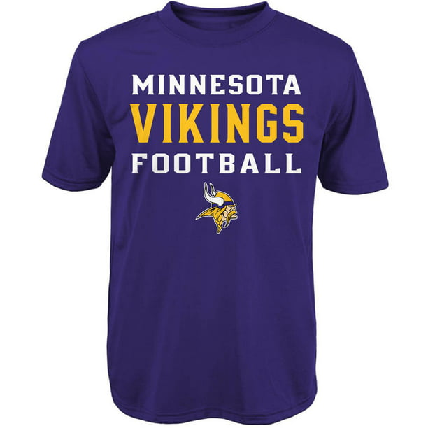NFL Boys' Minnesota Vikings Short Sleeve Poly Team Tee - Walmart.com ...