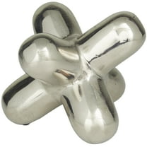 8" x 7" Silver Aluminum Jack Abstract Sculpture, by DecMode