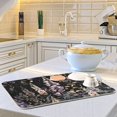 thumbnail image 6 of Yayeee Dish Drying Mat for Kitchen Counter 16"x18" Microfiber Absorbent Pad, Dark Flowers Pattern, 6 of 7