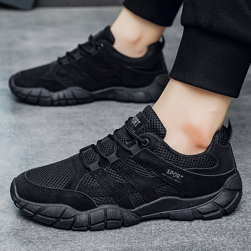 Men's Outdoor Sports Shoes, Adult Mesh Breathable Shoes, Wear-resistant, Anti-skid, Hiking Shoes for Outdoor Use