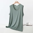 thumbnail image 2 of Besolor Plus Size Pajamas Tank Tops for Women Crew Neck Sleeveless T-Shirts Summer Lightweight Thin Comfy Loose Loungewear Basic Tee Tanks, 2 of 5