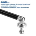 thumbnail image 5 of Unique Bargains 1 Pair 3"-4" Adjustable Aluminum Alloy 75 mm Front Bumper Lip Splitter Diffuser Strut Rod Black, 5 of 6