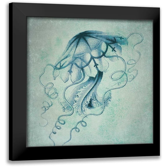Marrott, Stephanie 12x12 Black Modern Framed Museum Art Print Titled - Jelly Fish III