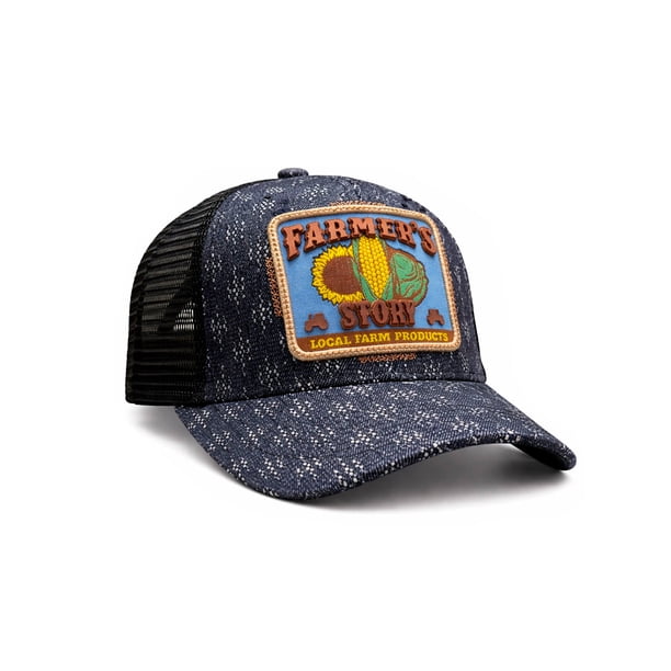 KNITE Gorra Farmer Corn Blue Trucker Hombre Ajustable Cosecha Estilo Rancher