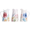 thumbnail image 3 of Bico Flower Carnival Ceramic 2.5 Quarts Pitcher with Handle, Decorative Vase for Flower Arrangements, Dishwasher Safe, 3 of 3
