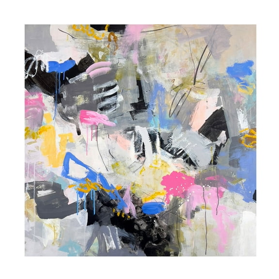 Canvas Wall Art - Jeffrey Tover 'Cotton Candy Mountain' Wall Art for Living Room, Bedroom, or Office Décor by Trademark Fine Art - 14 x 14 Inches