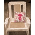 thumbnail image 2 of Carolines Treasures Jellyfish Shabby Chic Pink Roses Fabric Decorative Pillow 14Hx14W multicolor, 2 of 2