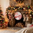 thumbnail image 2 of Welcome Sign for Front Door, Christmas Red Snowman Round Metal Wall Art Wreaths, Winter Snowflakes Rustic Xmas Trees Outdoor Indoor Wall Hanging Sign for Porch Decor Housewarming Gifts 5.9 Inch, 2 of 8