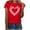 Red, variant on Valentine T Shirts for Women Cute Love Heart Graphic Tees Tops Valentines Shirt Short Sleeve Tshirts for Her