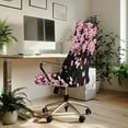 thumbnail image 3 of HELLHERO Cherry Blossom Print Office Chair Cover, Anti Scratch High Back Chairs Slipcover, Stretchable Desk Chairs Cover Dustproof, 3 of 7