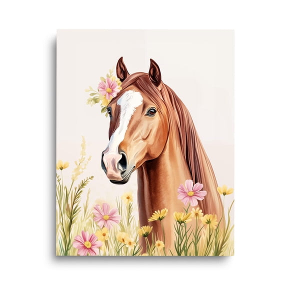 American Quarter Horse Print, Equestrian Wall Art, Country Farmhouse Decor, Stallion Poster, Horse Lover , Rustic Animal Art Home Decor #3741, Unframed Poster Size 8x12