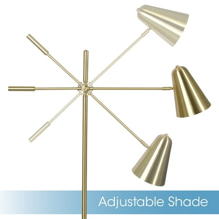 OttLite - Archer LED Floor Lamp - Satin Brass