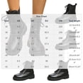 thumbnail image 3 of hopeusnice Round Toe Lace Up Elastic Panel Ankle Boots Women Leather Boots for Club Black 35, 3 of 7