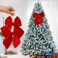 thumbnail image 1 of Nœuds de Noël en Velours pour Arbre et Décoration de Fenêtre - Ornements de Fête Rouges et Verts avec Cordon Suspendu, 1 of 6
