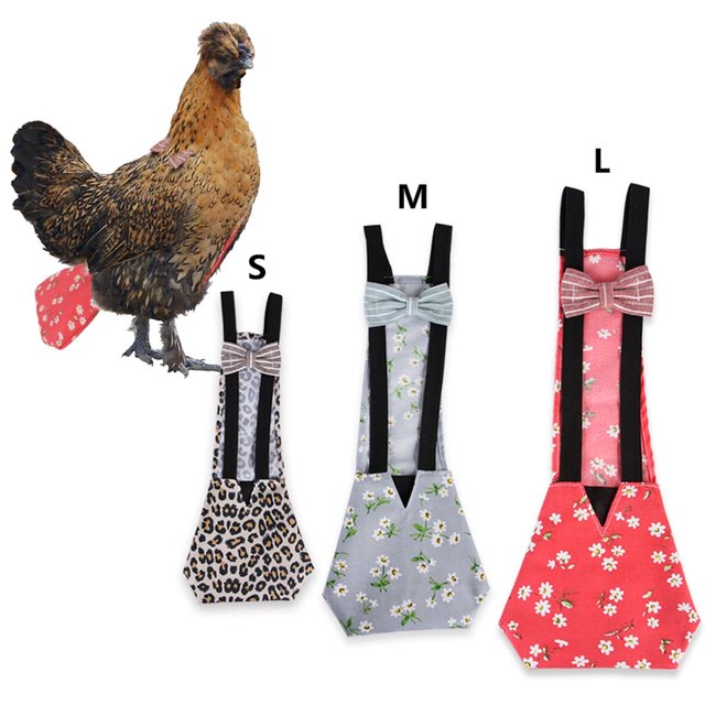 Jacenvly 2024 - Liquidación de suministros para mascotas (3 tamaños, para granja, pollo, aves de corral, pañal de tela, color rojo, regalo de cumpleaños)