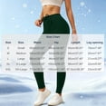 thumbnail image 3 of Ovbmpzd Fleece Pants Yoga High Wasited Slim-Leg Green Petite Leggings Casual Tummy Control Leggings,S, 3 of 6