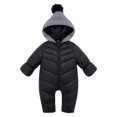 thumbnail image 1 of Baby Down Jacket Snow Zipped Jumpsuit Pompom Hooded Newborn Boys Girls Snowsuit, 1 of 8