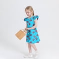 thumbnail image 4 of Yanlir Robe d'Été Sans Manches pour Filles 4-14 Ans Col Rond à Volants Robe d'Été Confortable et Élégante (Bleu#1,13 Ans), 4 of 8