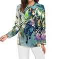 thumbnail image 3 of Genshin Impact Women's Pajama Top 3D Digital Print Sleepwear Trendy Crewneck Pullovers Long Sleeve Shirts M, 3 of 8