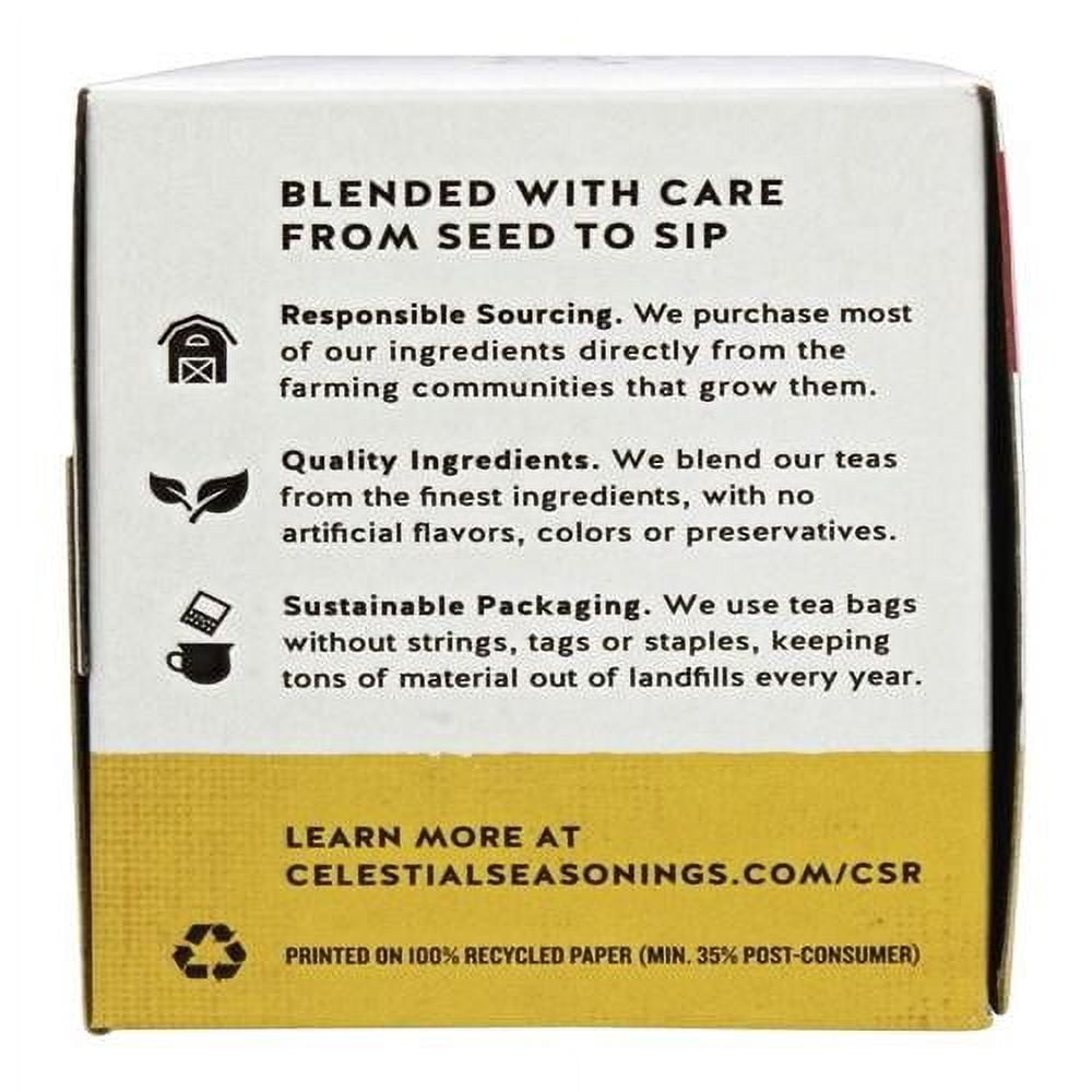 Celestial Seasonings Herbal Tea, Jammin Lemon Ginger, 20 Count Box - Pack of 2