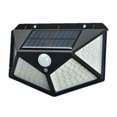 thumbnail image 5 of 4 piezas de luz LED solar para exteriores, luz de pared solar, luces de decoración de jardín con sensor de movimiento, lámpara impermeable, 100 LED, 3 modos, 5 of 5