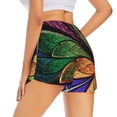 thumbnail image 2 of Uemuo Multicolored Beautiful Flower1 Pattern Women's Athletic Shorts High Waisted Running Shorts with Liner Pockets Gym Elastic Workout Shorts-Small, 2 of 9