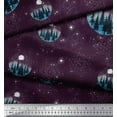 thumbnail image 3 of Soimoi Rayon Fabric Tree,Moon & Sacred Geometry Galaxy Print Fabric by Yard 42 Inch Wide, 3 of 3